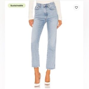 Agolde Pinch Waist High Rise Kick in Riptide